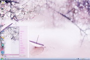 雨天梅花win7桌面