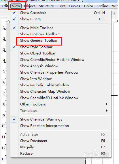 ChemDraw使用指南：[11]怎么调出画图工具栏
