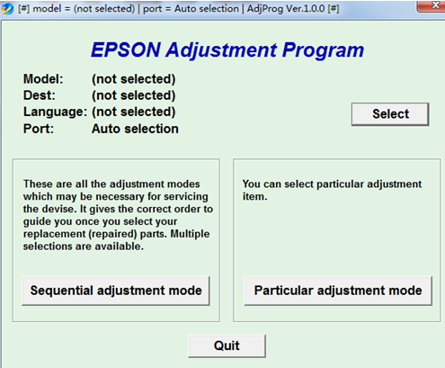 爱普生l310打印机清零软件