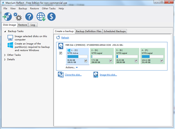 数据备份专家Macrium Reflect截图