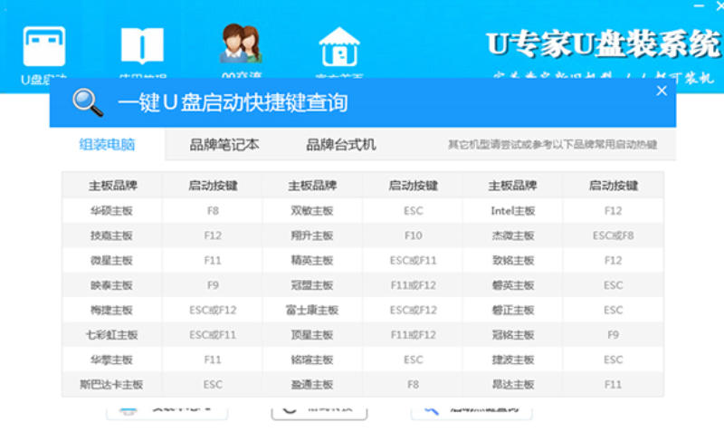 U专家U盘装系统截图
